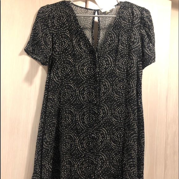 black mini swing dress